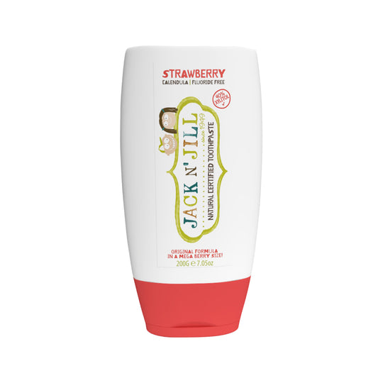 Jack N Jill Natural Toothpaste with Calendula (Fluoride Free) Strawberry (Mega Berry Size) 200g