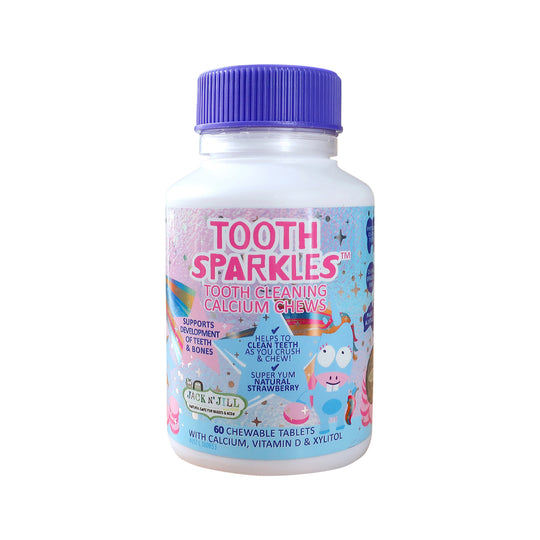 Jack N Jill Tooth Sparkles (Tooth Cleaning Calcium Chews) Chewable Strawberrry 60t