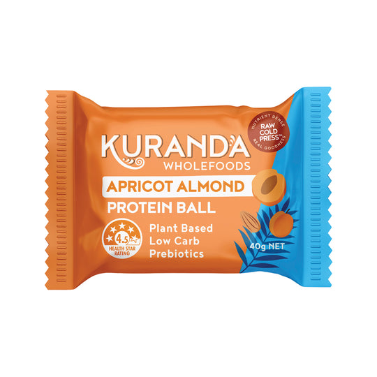 Kuranda Wholefoods Protein Ball Apricot Almond 40g x 12 Display