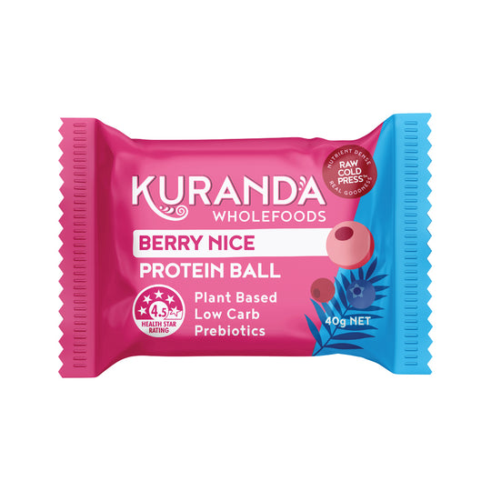 Kuranda Wholefoods Protein Ball Berry Nice 40g x 12 Display
