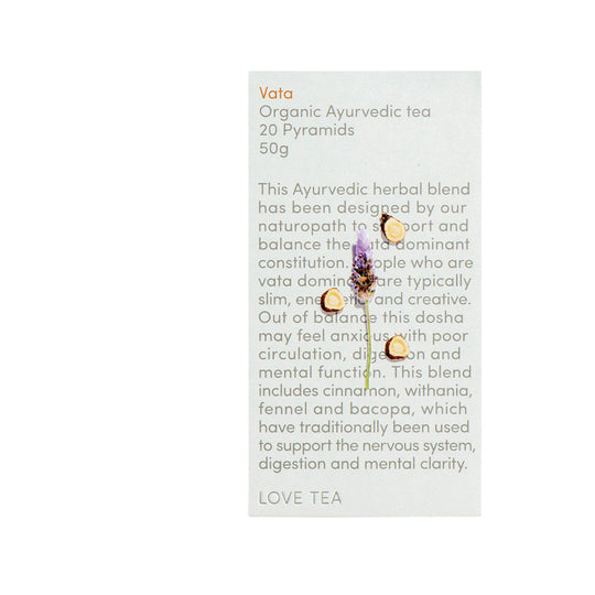 Love Tea Organic Ayurvedic Tea Vata x 20 Pyramids