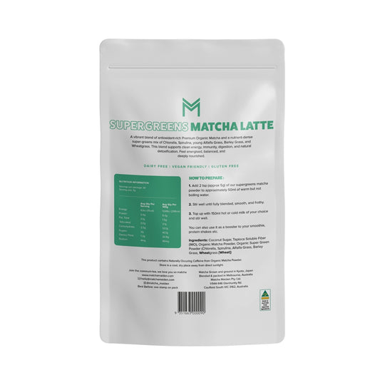 MATCHA MAIDEN SUPERGREENS MATCHA LATTE 150G