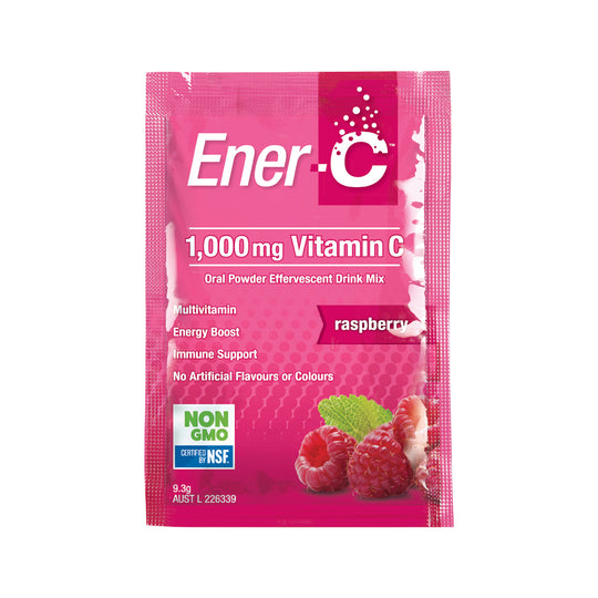 Martin & Pleasance Ener-C 1000mg Vitamin C Drink Mix Raspberry Sachet 9.3g x 12 Pack