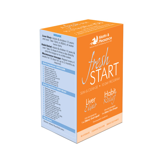 Martin & Pleasance Fresh Start (Slim & Cleanse 10 Day Program) Pack (contains: 1 each of Liver Elixir Habit Relief measuring cup & booklet)