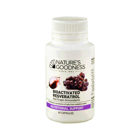 Natures Goodness Bioactivated Resveratrol (Red Grape Antioxidant) 60c