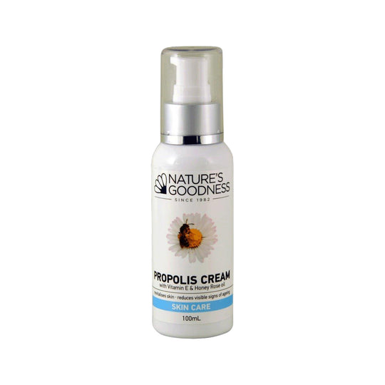 Natures Goodness Propolis Cream with Vitamin E & Honey Rose Oil 100ml SELL THROUGH
