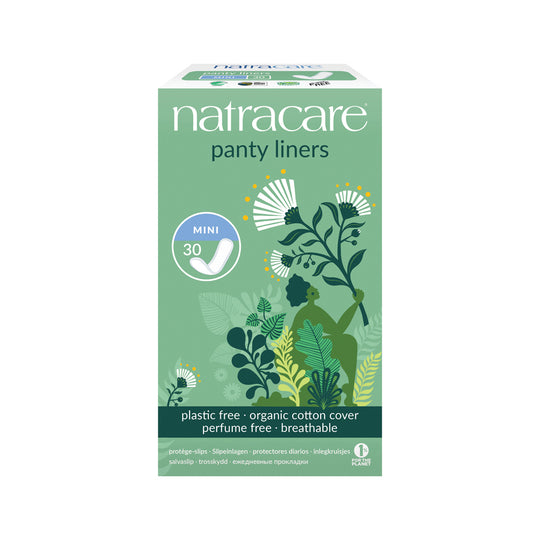 Natracare Panty Liners Mini with Organic Cotton Cover x 30 Pack SELL THROUGH