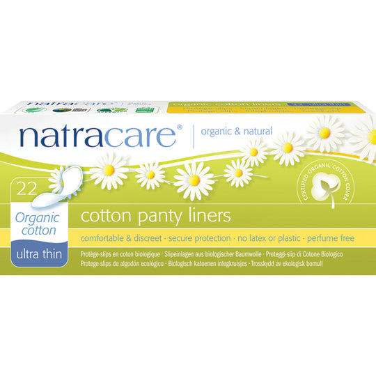Natracare Panty Liners Ultra Thin with Organic Cotton Cover x 22 Pack SELL THROUGH