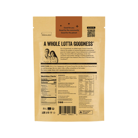 Natures Harvest Organic Cocoa Crave Mix 180g