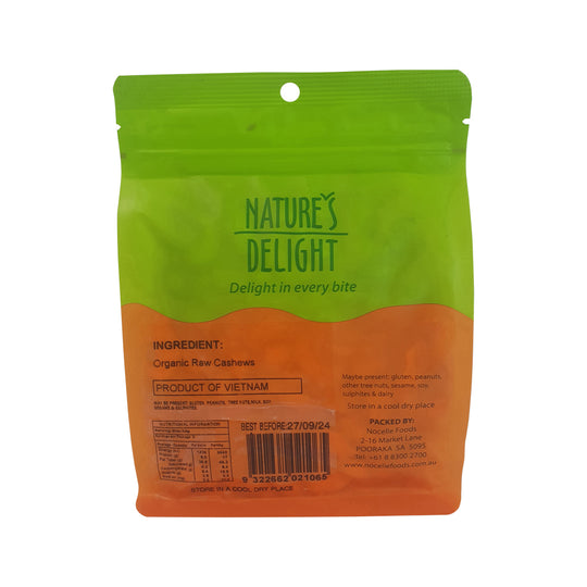 Natures Delight Organic Raw Cashews 300g