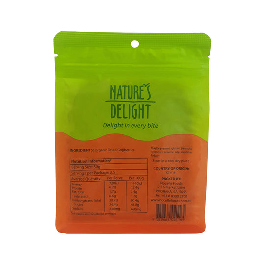 Natures Delight Organic Dried Gojiberries 175g
