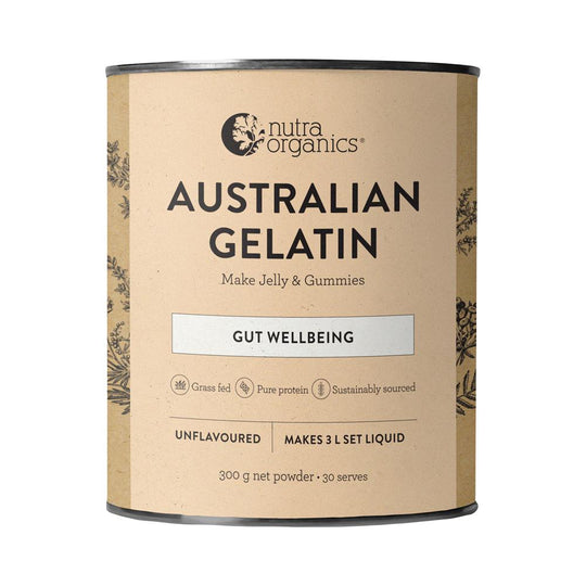 NUTRA ORGANICS AUSTRALIAN GELATIN UNFLAVOURED 300G