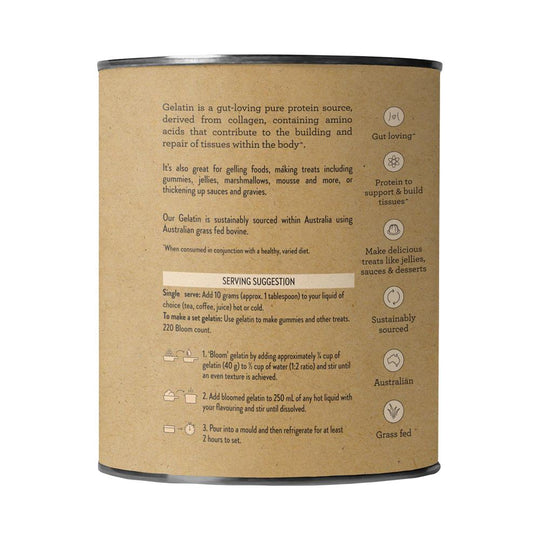 NUTRA ORGANICS AUSTRALIAN GELATIN UNFLAVOURED 300G