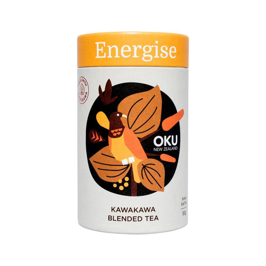 OKU NEW ZEALAND ENERGISE KAWAKAWA BLENDED TEA LOOSE LEAF 30G