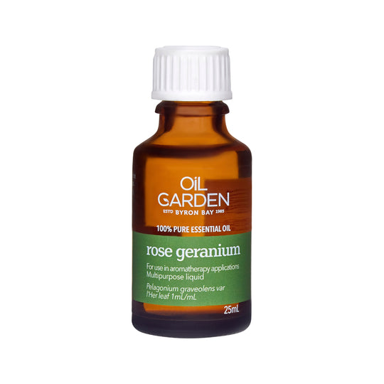 Oil Garden Essential Oil Rose Geranium 25ml x 8 Display CH2 REDUNDANT