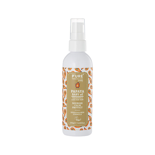 PURE Papayacare Baby Papaya Baby Oil (Calendula with Paw Paw) 125g