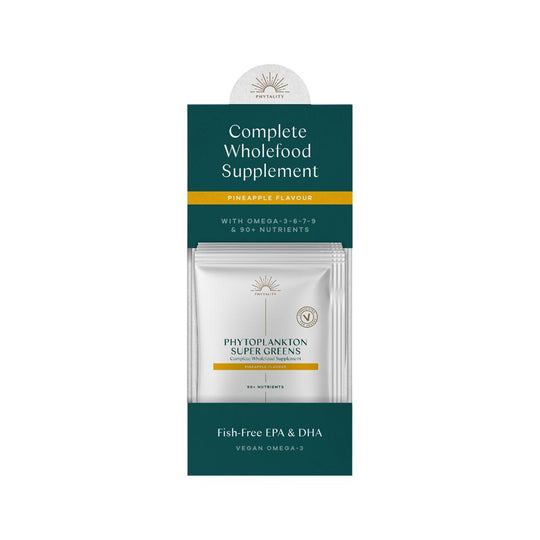PHYTALITY PHYTOPLANKTON SUPER GREENS (COMPLETE WHOLEFOOD SUPPLEMENT) SACHETS 6G X 12 PACK
