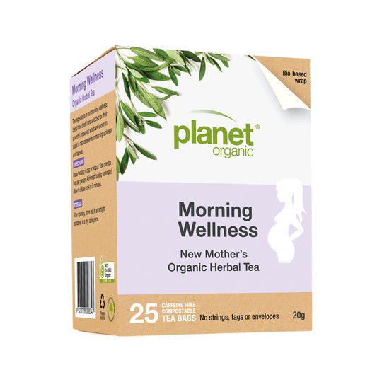 Planet Organic New Mothers Organic Herbal Tea Morning Wellness x 25 Tea Bags