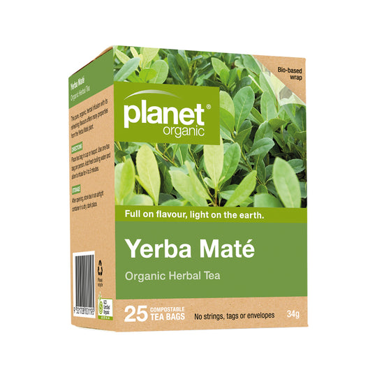 Planet Organic Organic Herbal Tea Yerba Mate x 25 Tea Bags