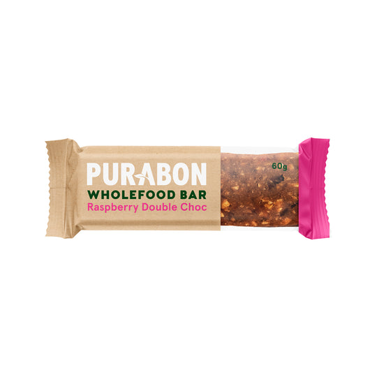 Purabon Wholefood Bar Raspberry Double Choc 60g x 15 Display