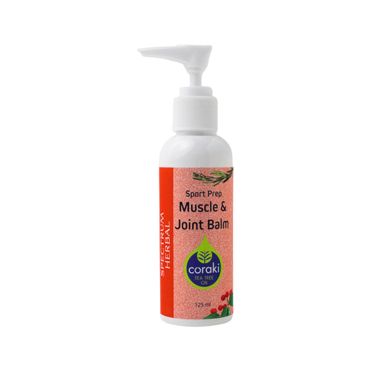 Spectrum Herbal Sports Prep Muscle & Joint Balm with Coraki Tea Tree Oil 125ml