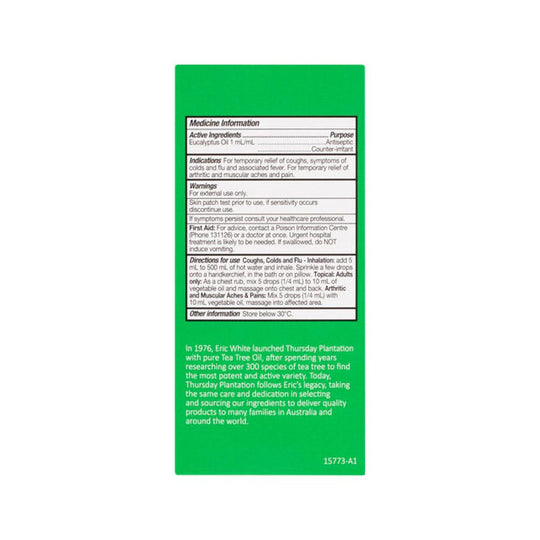 Thursday Plantation Eucalyptus Oil 100% Pure 200ml
