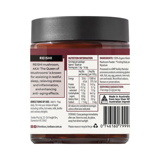 TONIKA ORGANIC MUSHROOM POWDER REISHI 90G