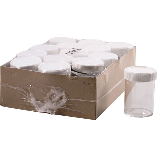 Vial Plastic 12 Dram Screw Cap 14 Pack