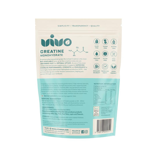 VIVO 100% PURE CREATINE MONOHYDRATE 200G