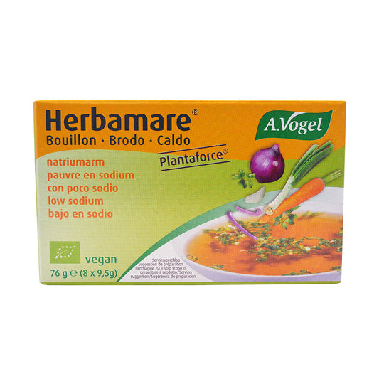 Vogel Organic Herbamare Bouillon Vegetable Stock Cubes Low Sodium (9.5g x 8) 1 Pack x 12 Display