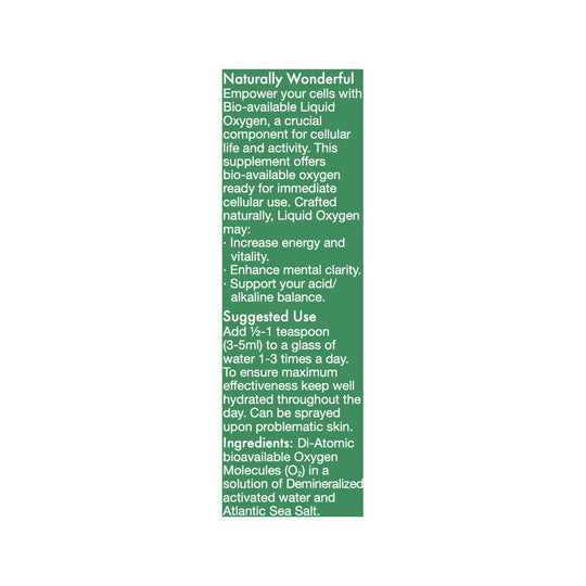 WONDER FOODS LIQUID OXYGEN 500ML OBSOLETE MANUFACTURER