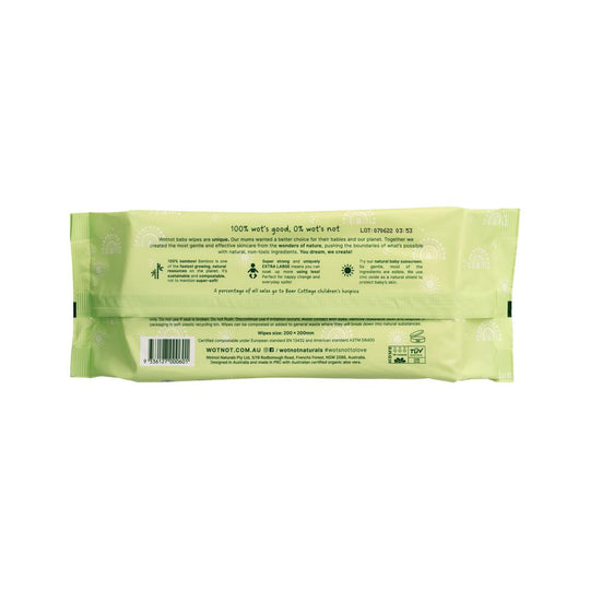 Wotnot Naturals 100% Natural Baby Wipes x 70 Pack