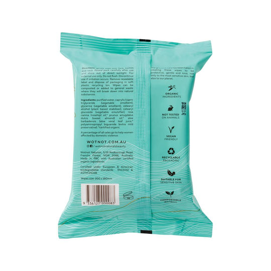 Wotnot Naturals All Natural Face Wipes Sensitive x 25 Pack