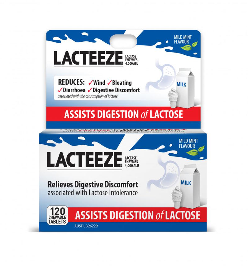 Lacteeze Chewable (mild mint flavour) 120t