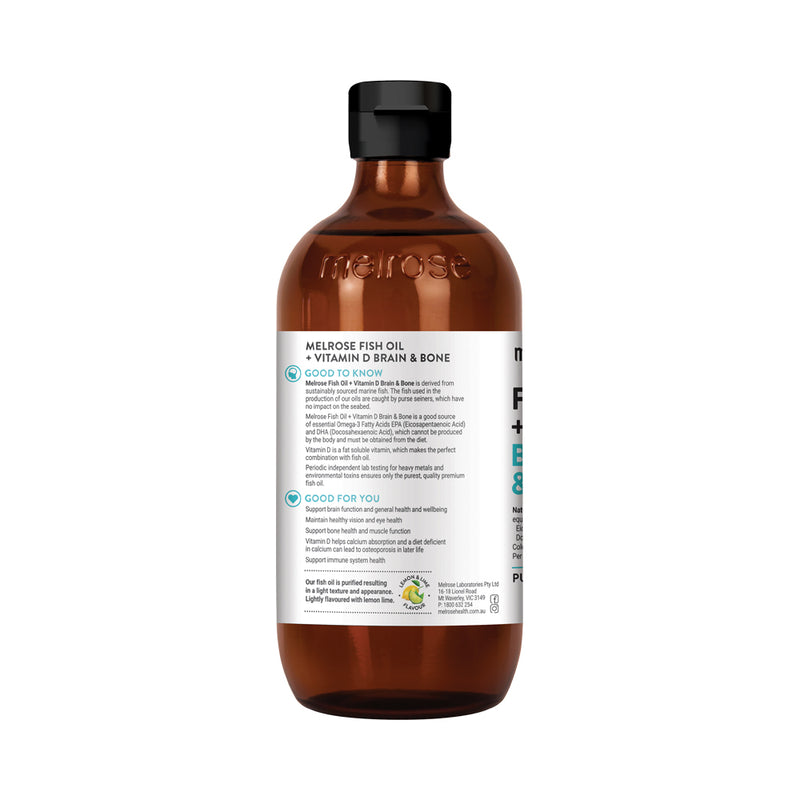 Melrose Fish Oil + Vitamin D (Brain & Bone) 500ml