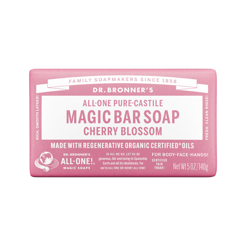 DR. BRONNERS ALL-ONE PURE-CASTILE MAGIC BAR SOAP CHERRY BLOSSOM 140G