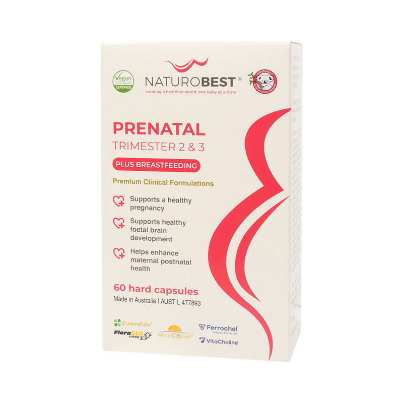NaturoBest Prenatal Trimester 2 & 3 Plus Breastfeeding 60c