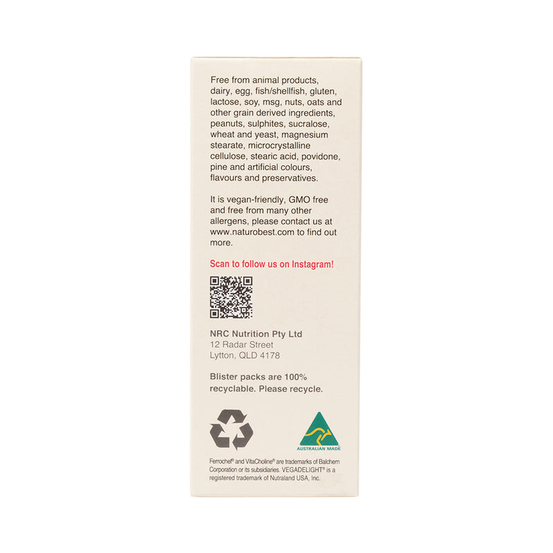 NaturoBest Prenatal Trimester 2 & 3 Plus Breastfeeding 60c