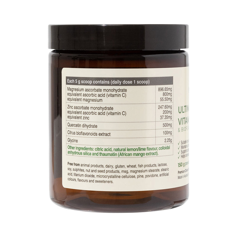 NaturoBest Ultimate Vitamin C & Bioflavonoids Lemon Lime Flavour 150g