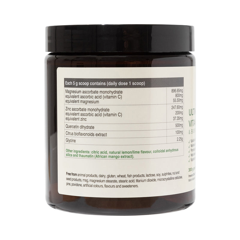 NaturoBest Ultimate Vitamin C & Bioflavonoids Lemon Lime Flavour 300g