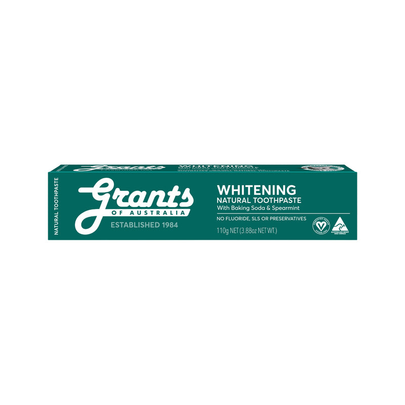 Grants Of Australia Natural Toothpaste Whitening with Baking Soda & Spearmint 110g