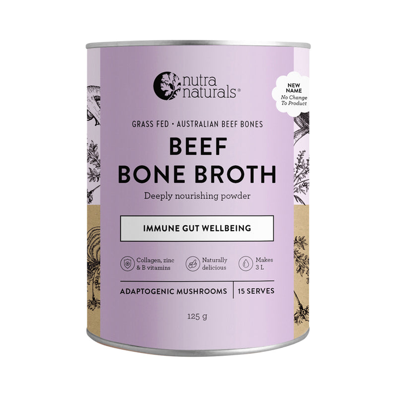 Nutra Organics Bone Broth Beef Adaptogenic Mushrooms 125g