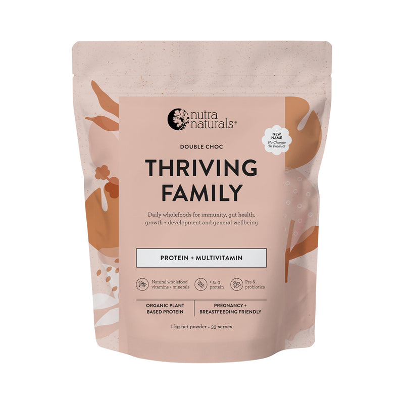 Nutra Naturals Thriving Family Protein Double Choc 1kg