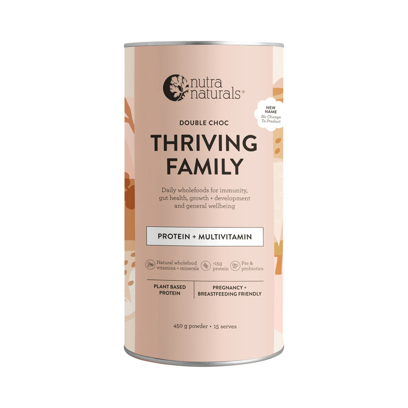 Nutra Organics Thriving Family Protein Double Choc 450g