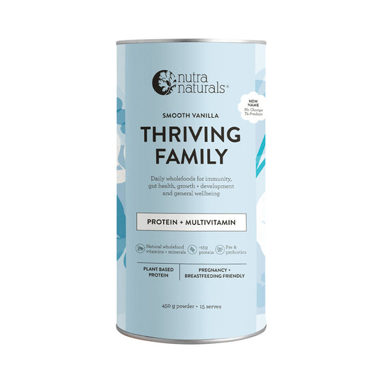Nutra Organics Thriving Family Protein Smooth Vanilla 450g