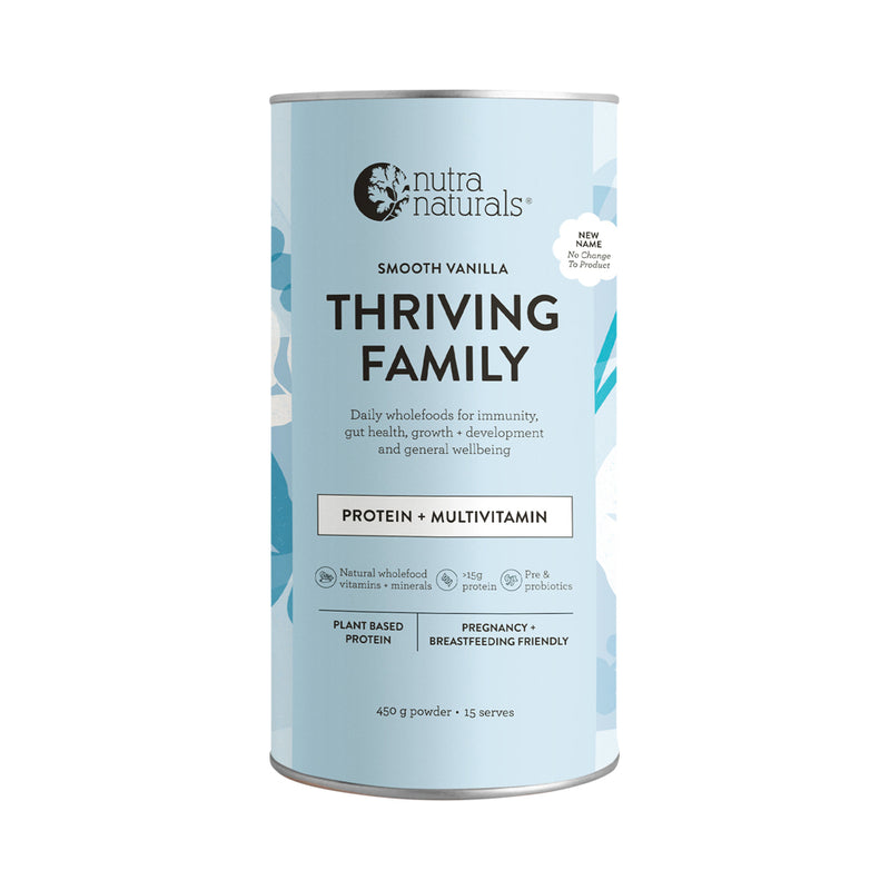 Nutra Organics Thriving Family Protein Smooth Vanilla 450g