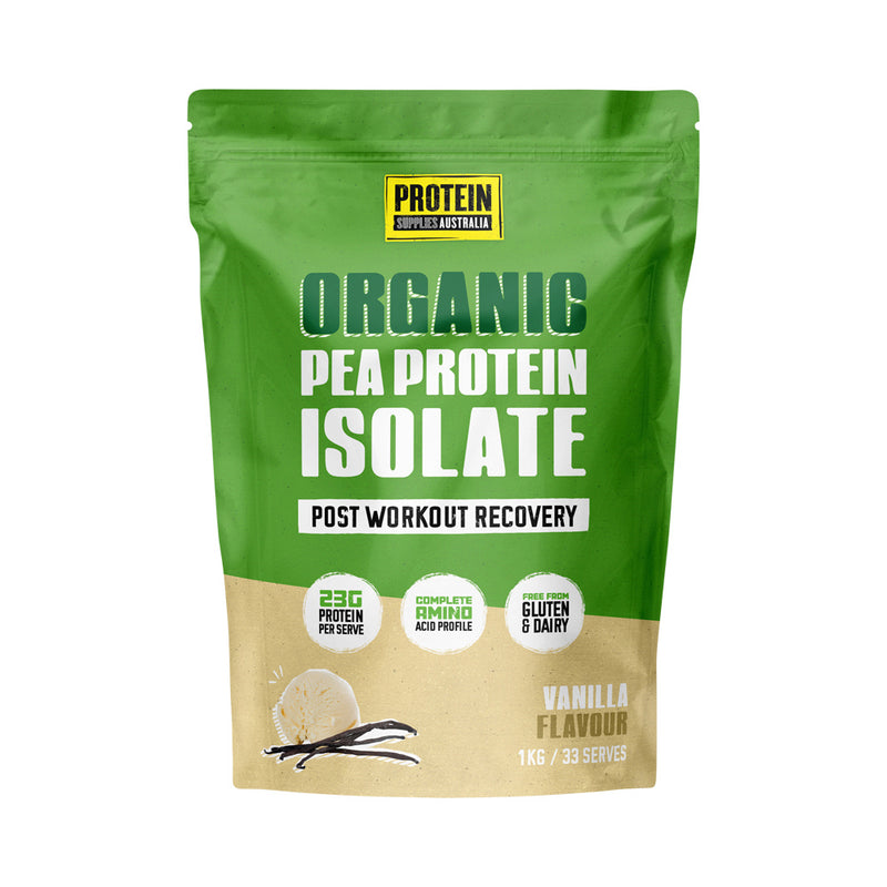 Protein Supplies Australia Organic Pea Protein Isolate Vanilla Bean 1kg