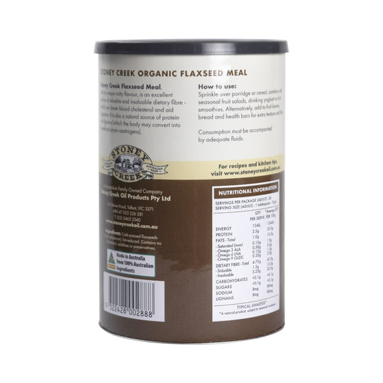 Stoney Creek Organic Flaxseed Meal Brown 500g