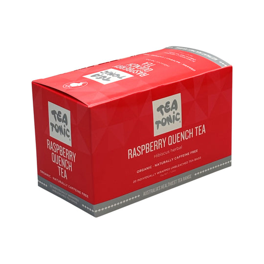 TEA TONIC ORGANIC RASPBERRY QUENCH TEA X 20 TEA BAGS