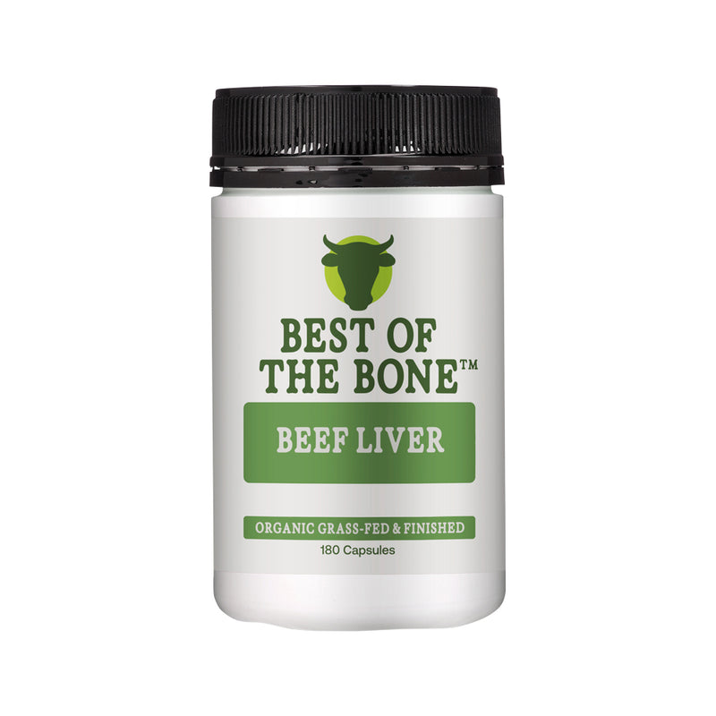 Best of the Bone Organic Beef Liver Nutrient Dense Superfood 180c
